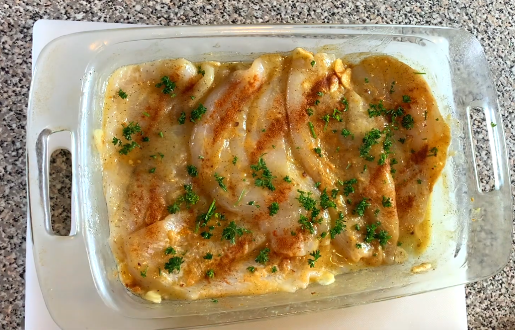 Lemon Garlic Broiled Flounder