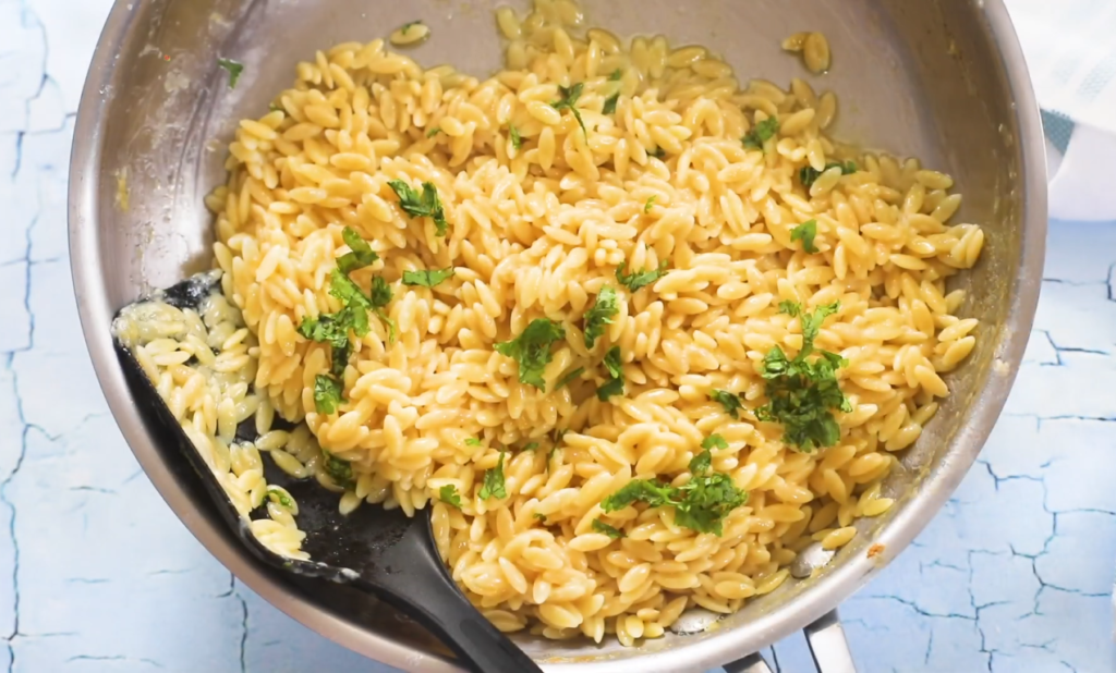 Lemon Orzo with Spinach