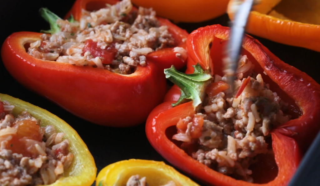 Italian Stuffed Peppers in Tomato Sauce