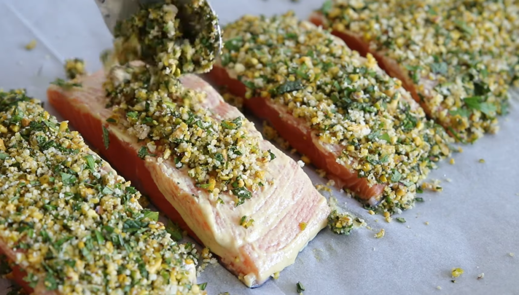 Lemon Pistachio Crusted Snapper