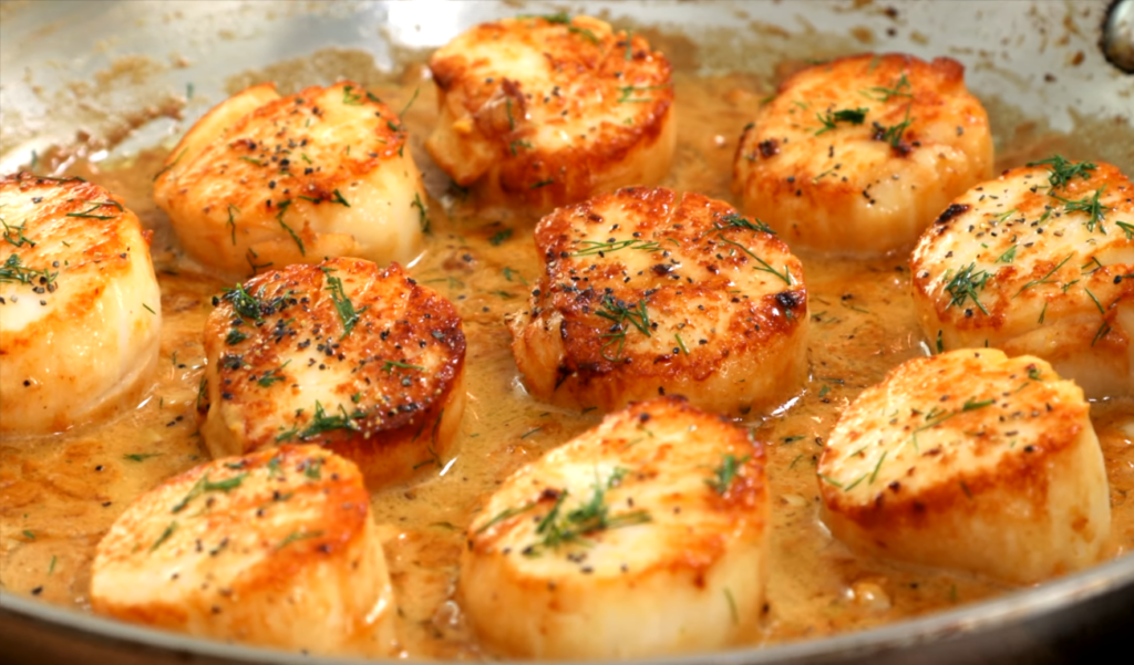 Garlic Sage Seared Scallops