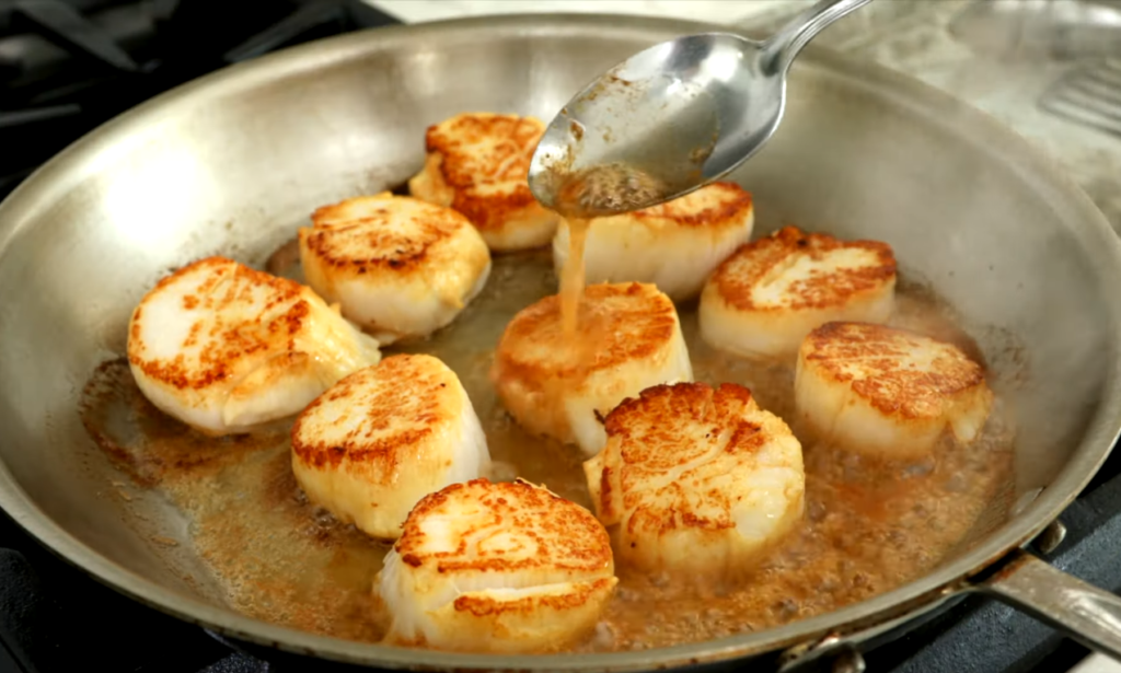 Garlic Sage Seared Scallops