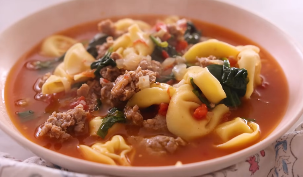 Rustic Italian Tortellini Soup