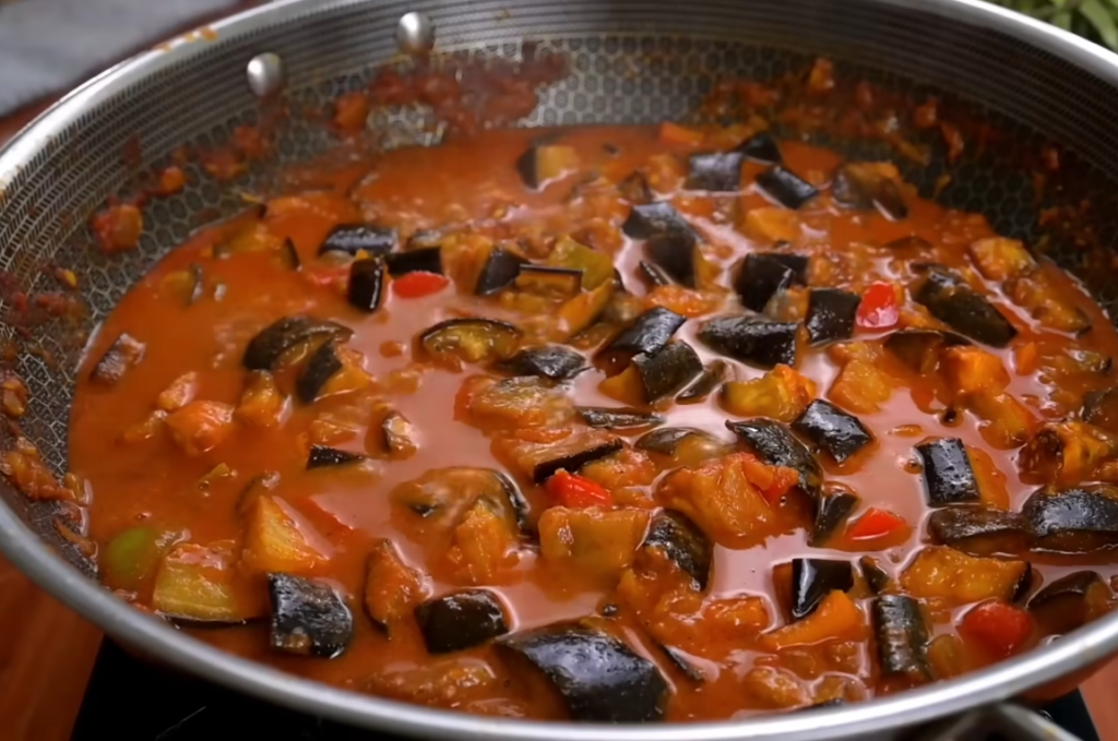 marinated eggplant and onion